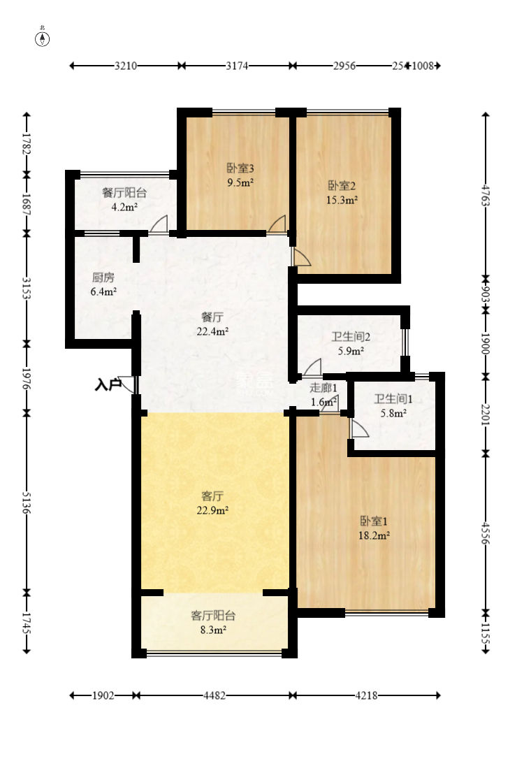 鑫远湘府华城  3室2厅2卫    95.0万 鑫远湘府华城  3室2厅2卫    95.0万