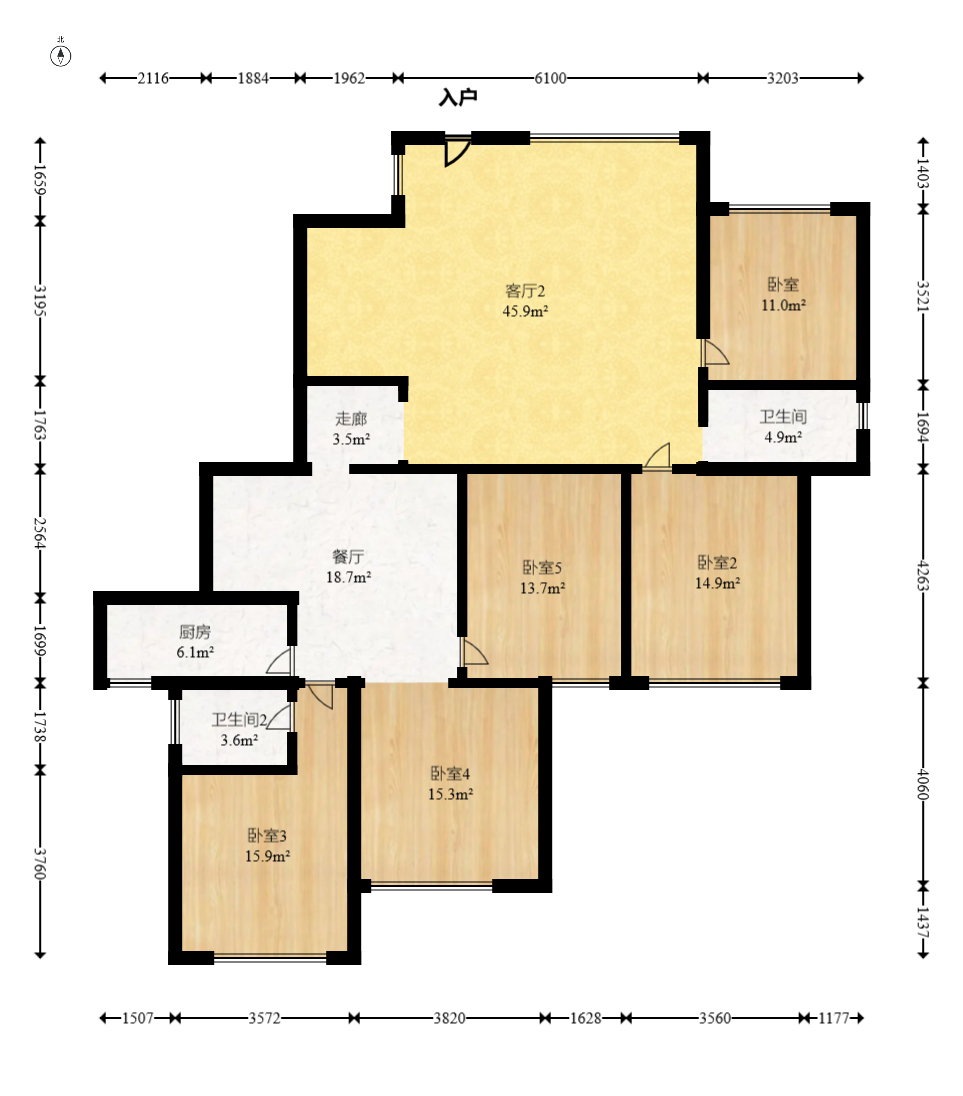 东岸梅园小区 2室2厅1卫 45.0万 东岸梅园小区 2室2厅1卫 45.0万户型图