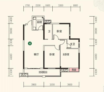 中建江湾壹号 3室2厅2卫 60.0万 中建江湾壹号 3室2厅2卫 60.0万室内图
