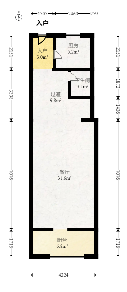 盈峰翠邸  4室2厅4卫   99.00万室内图1