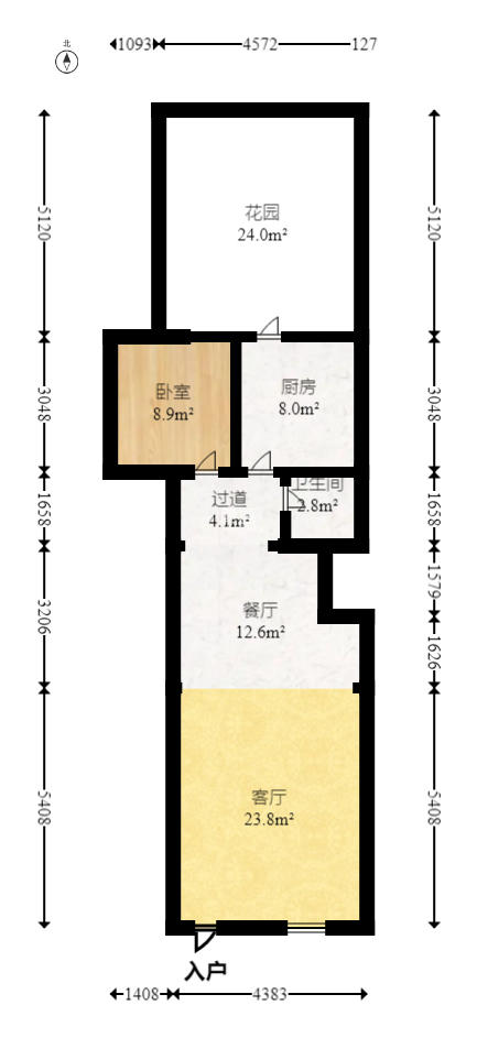 盈峰翠邸  3室2厅2卫    98.0万室内图1