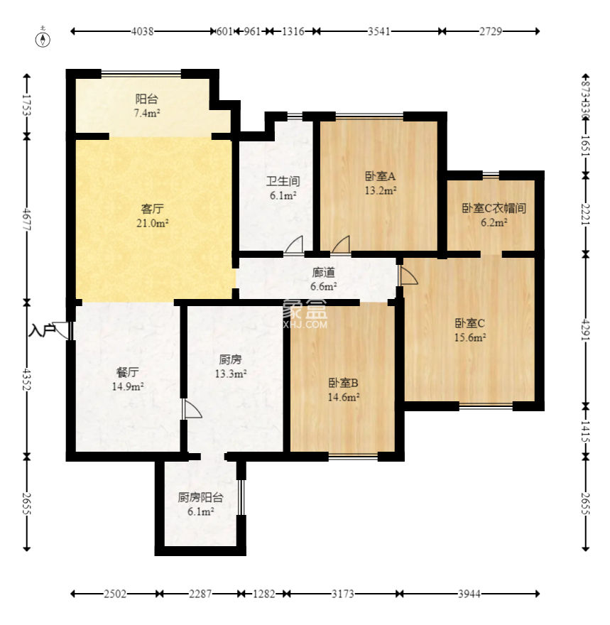 金鼎公园尚  3室2厅1卫    85.0万