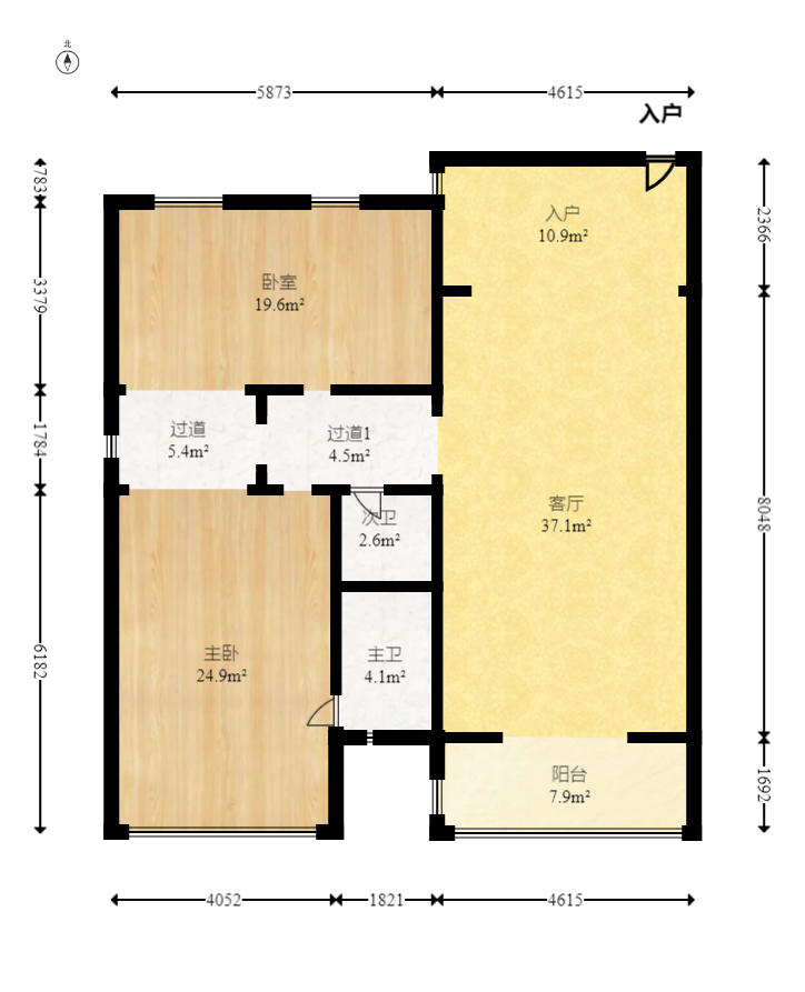 裕华园  3室2厅2卫    58.0万室内图1