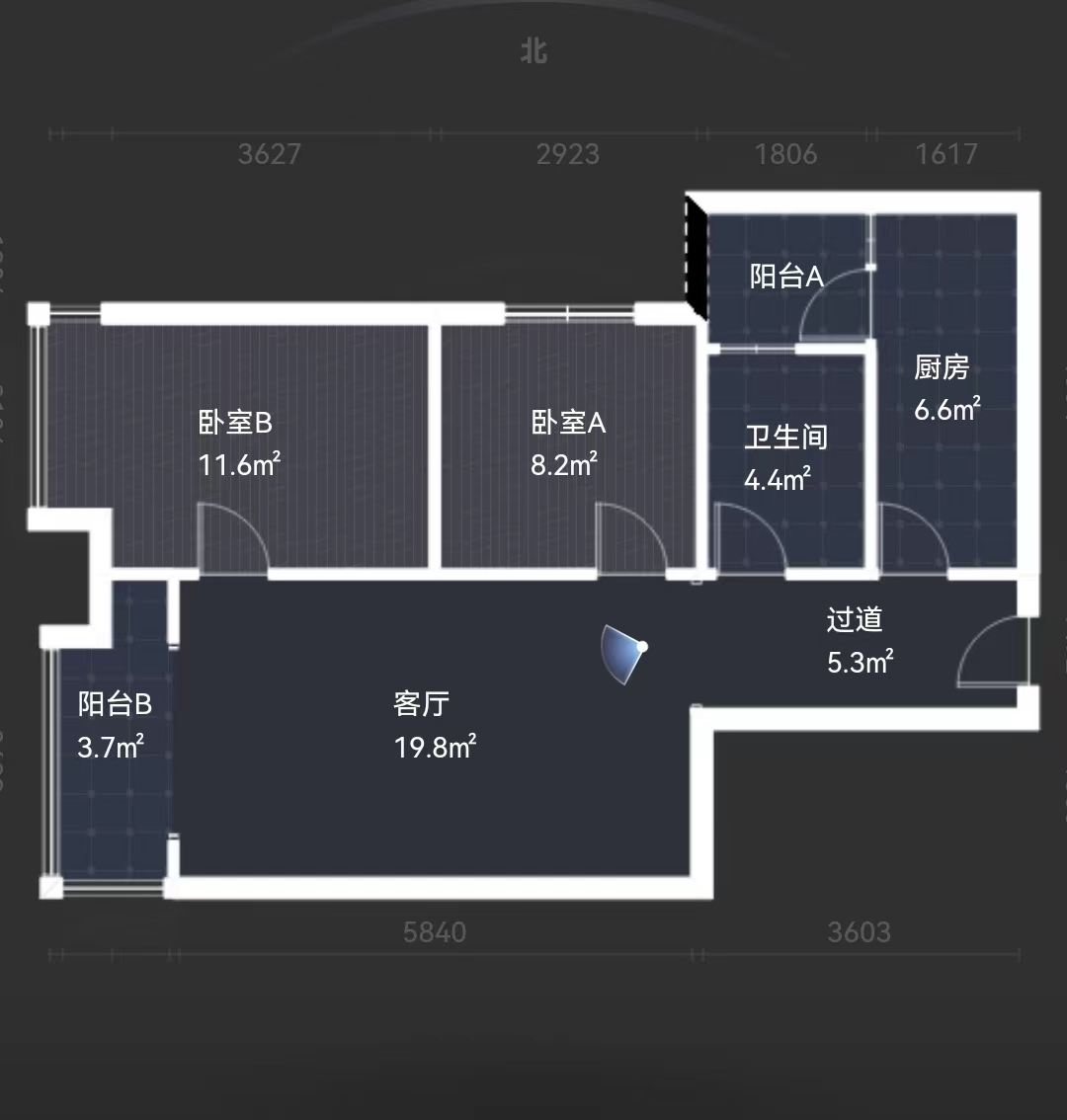 流金岁月-华晨国际  2室2厅1卫   48.00万