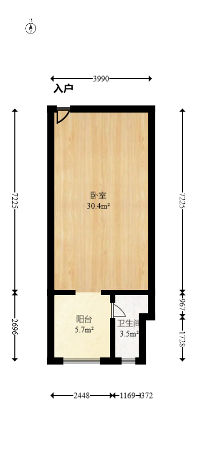 中建芙蓉嘉苑  1室1厅1卫    38.98万室内图1
