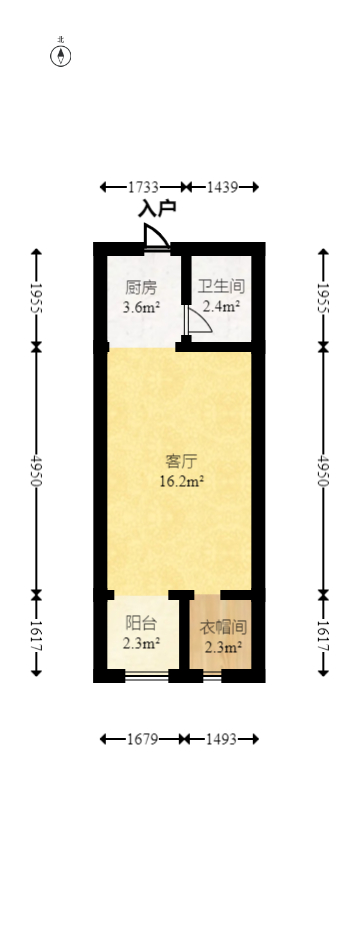 中建芙蓉嘉苑 1室1厅1卫 22.78万 中建芙蓉嘉苑 1室1厅1卫 22.78万户型图