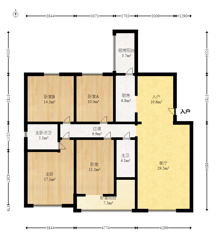 筑梦园 4室2厅2卫 92.0万 筑梦园 4室2厅2卫 92.0万户型图