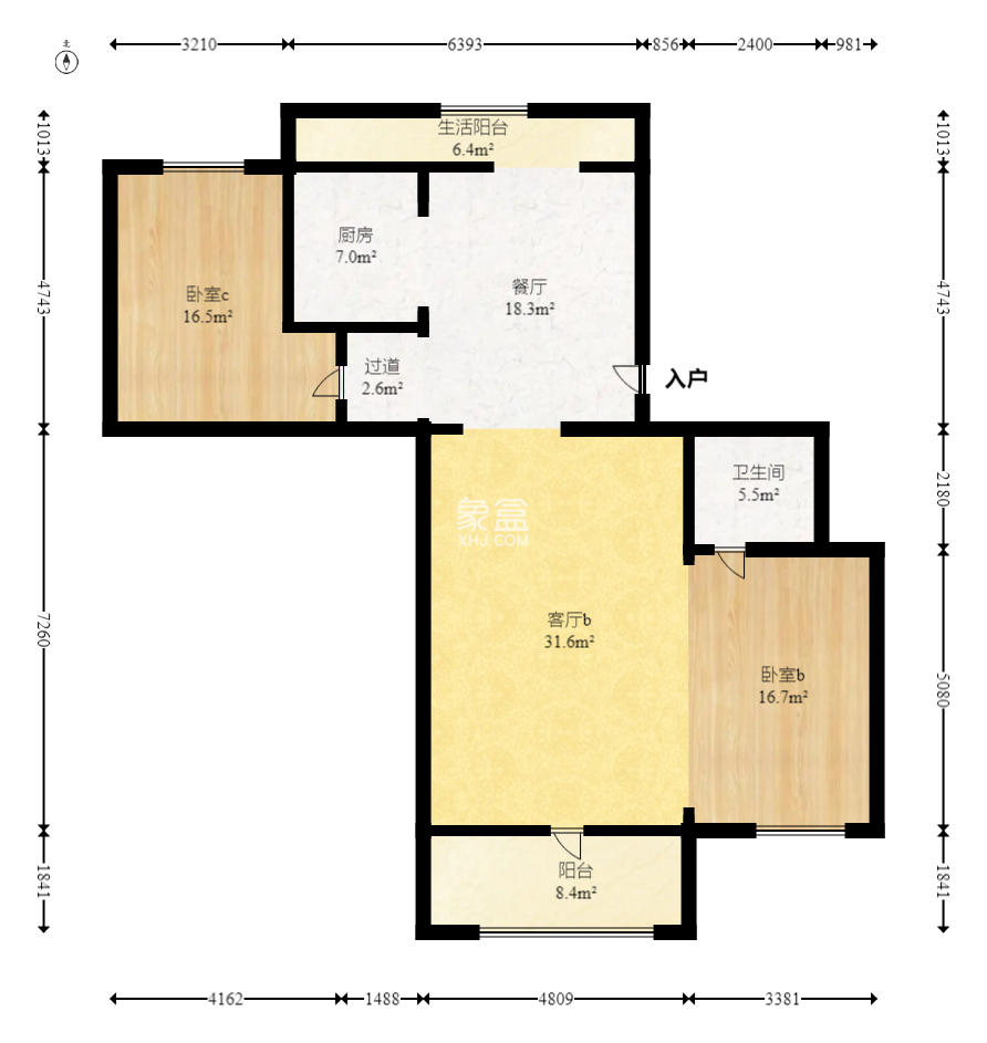 阳光城联利悦澜府  4室2厅1卫    95.0万 阳光城联利悦澜府  4室2厅1卫    95.0万户型图