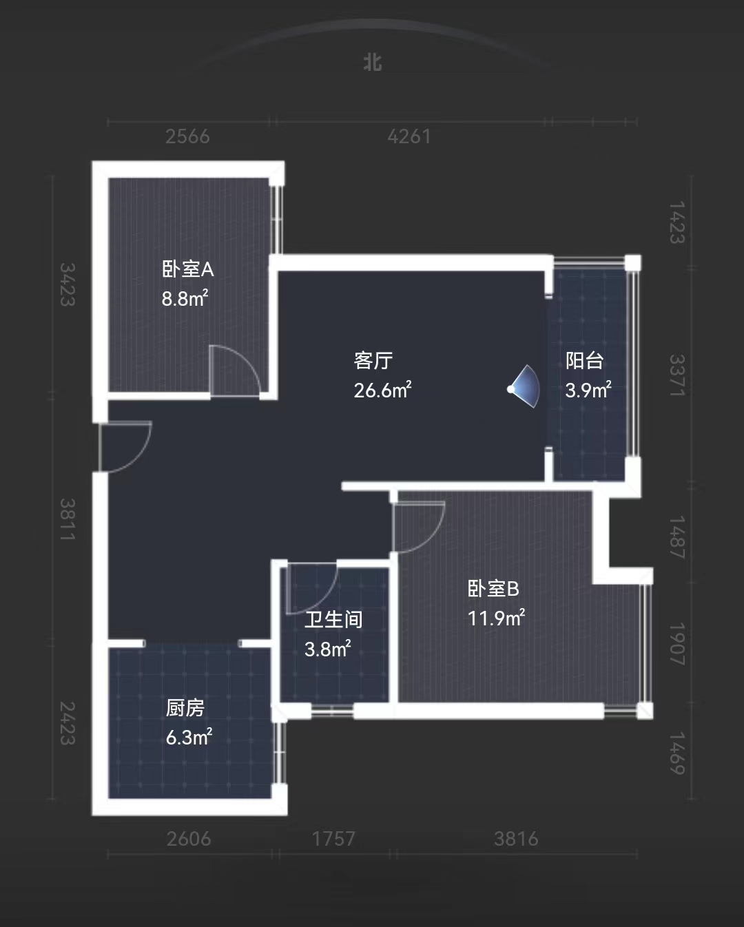 流金岁月-华晨国际  2室1厅1卫   49.00万