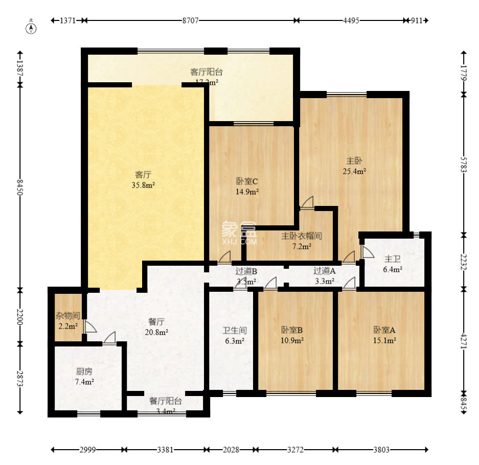 八方小区D区  4室2厅2卫   439.80万