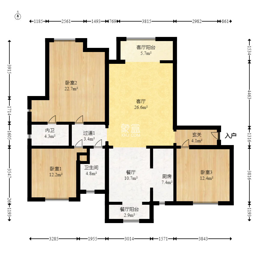 金地格林公馆  3室2厅2卫    146.0万