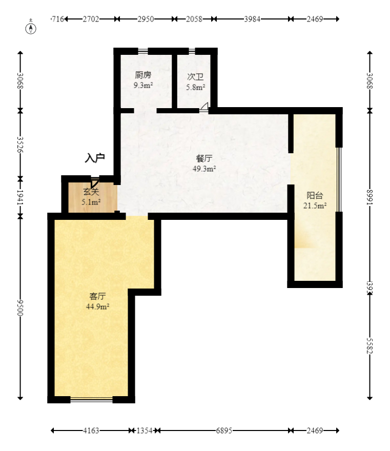 建发央著  5室2厅3卫   448.00万室内图1