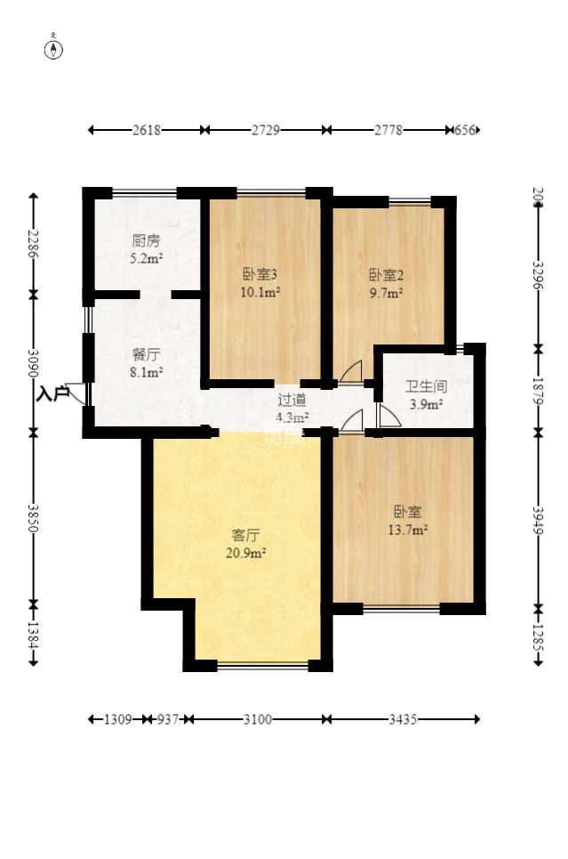 西城龙庭  3室2厅1卫   85.00万