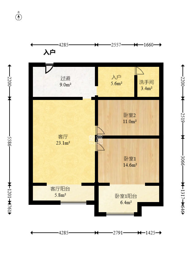 东友星座  1室1厅1卫   65.00万