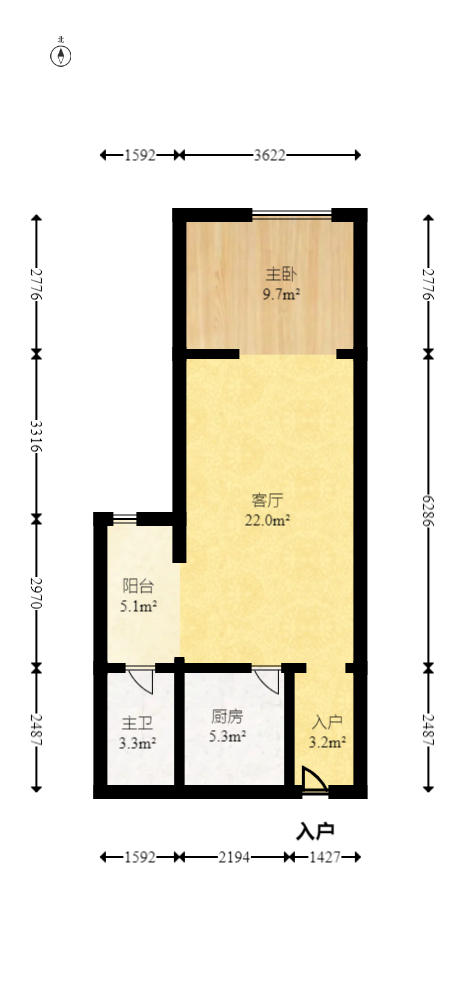 湘诚时速风标  1室1厅1卫   40.60万室内图1
