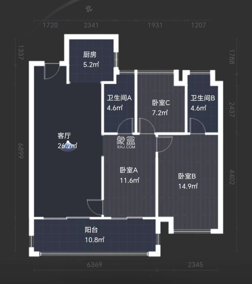 建发央著  3室2厅2卫   76.50万