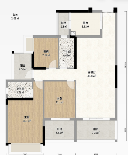 奥园养生城 4室2厅2卫 70.00万 奥园养生城 4室2厅2卫 70.00万室内图