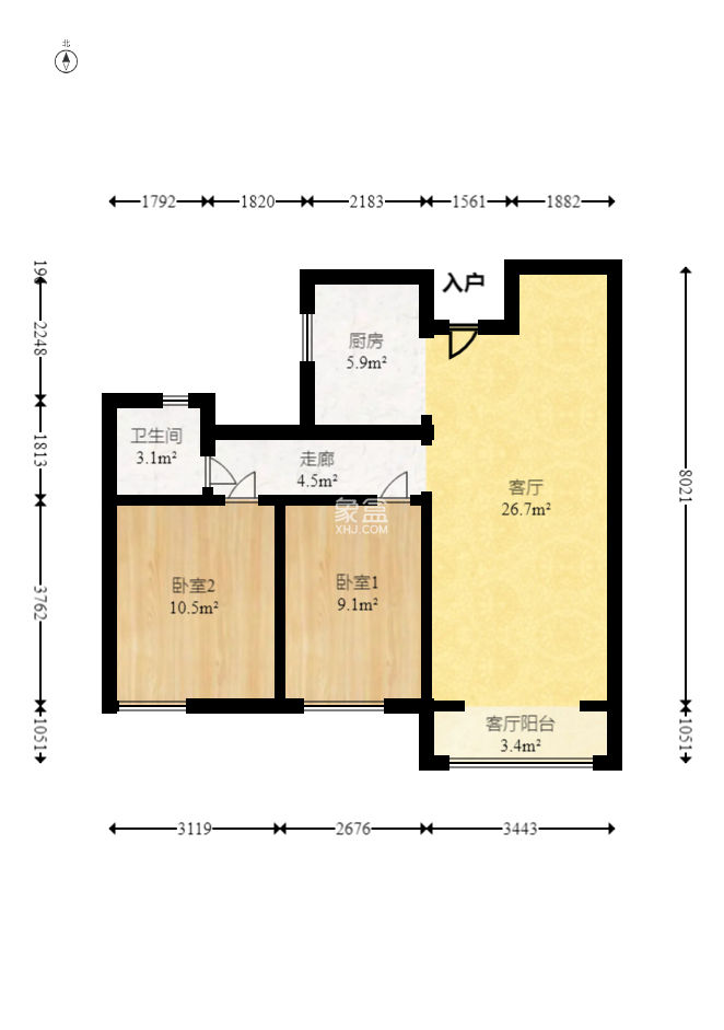 中建信和城  2室2厅1卫    98.0万