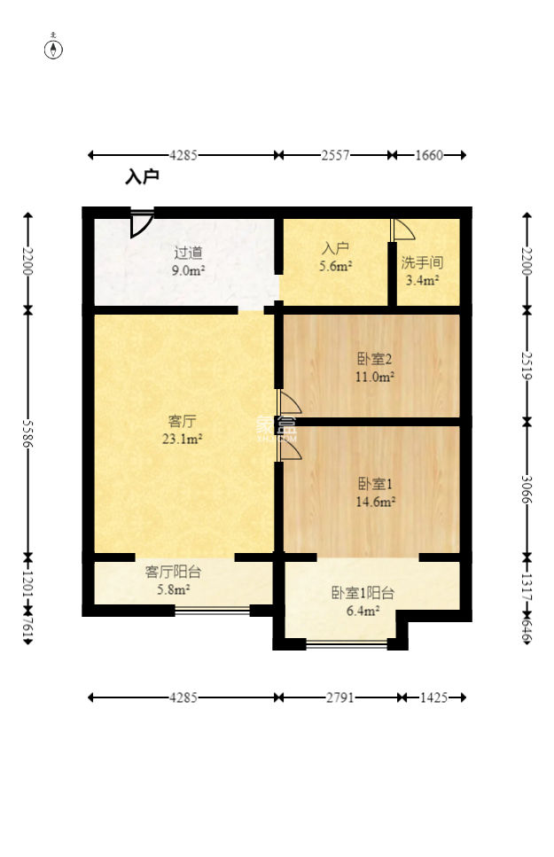 东友星座  1室1厅1卫   65.00万