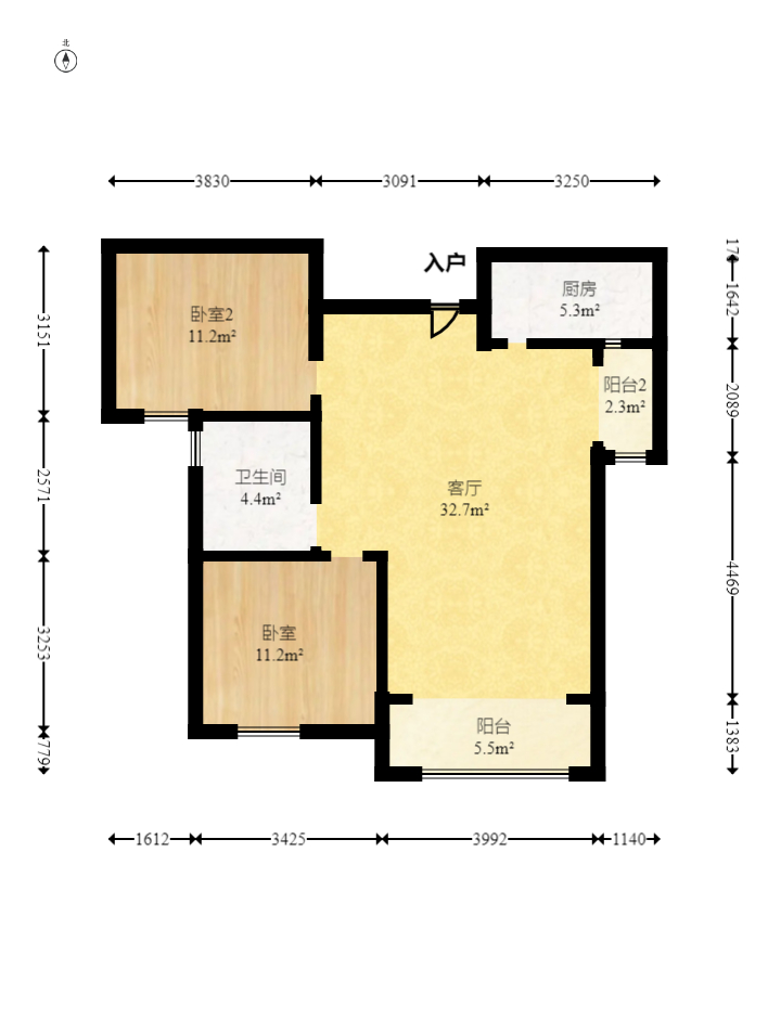 金广星苑  2室2厅1卫    59.8万 金广星苑  2室2厅1卫    59.8万户型图
