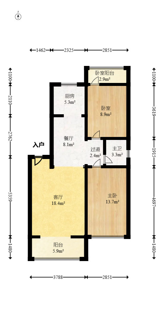 湘瑞家园  2室2厅1卫    48.0万