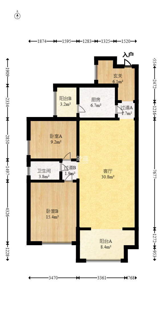 金色溪泉湾  2室2厅2卫    88.0万
