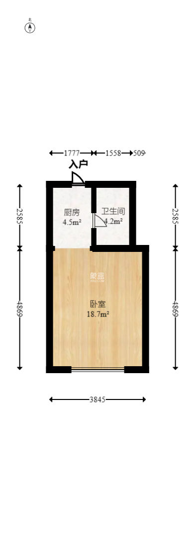 青年才郡（盈安大厦）  1室2厅1卫   35.00万