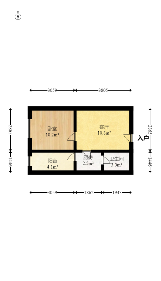 未来城科学家园  1室1厅1卫   36.00万室内图1