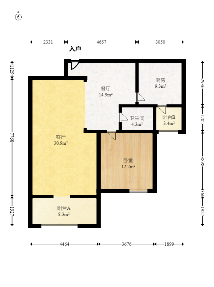 五矿万境蓝山  4室2厅2卫   147.00万室内图1