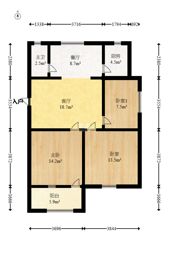 新兴小区（杨家山社区）  3室2厅1卫   45.80万