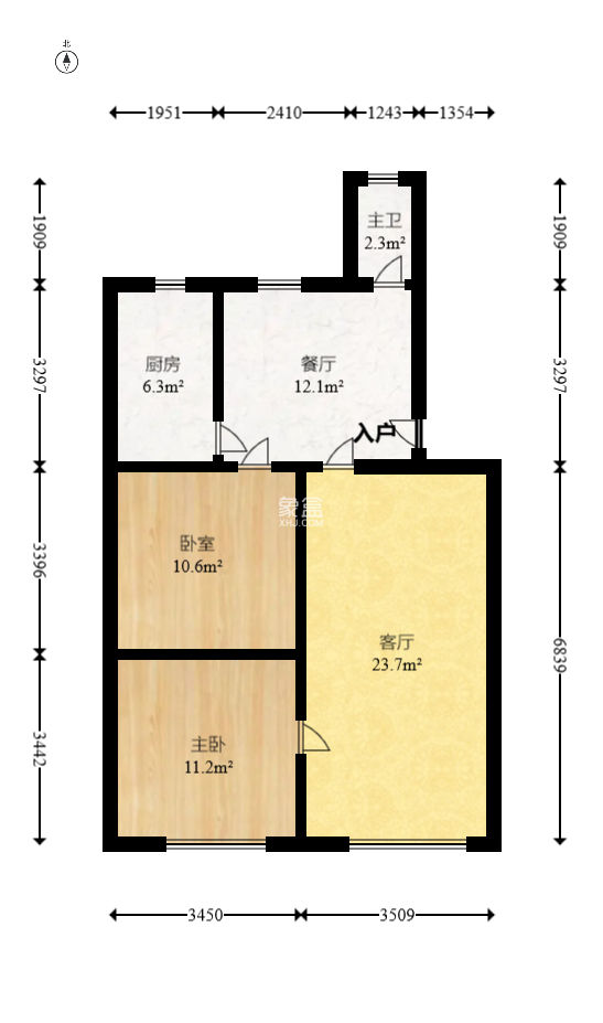 火车站邮政局宿舍  2室2厅1卫   45.00万
