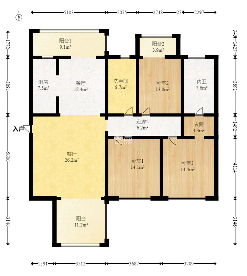 明昇壹城（明昇时代广场）一期  3室2厅2卫    320.0万