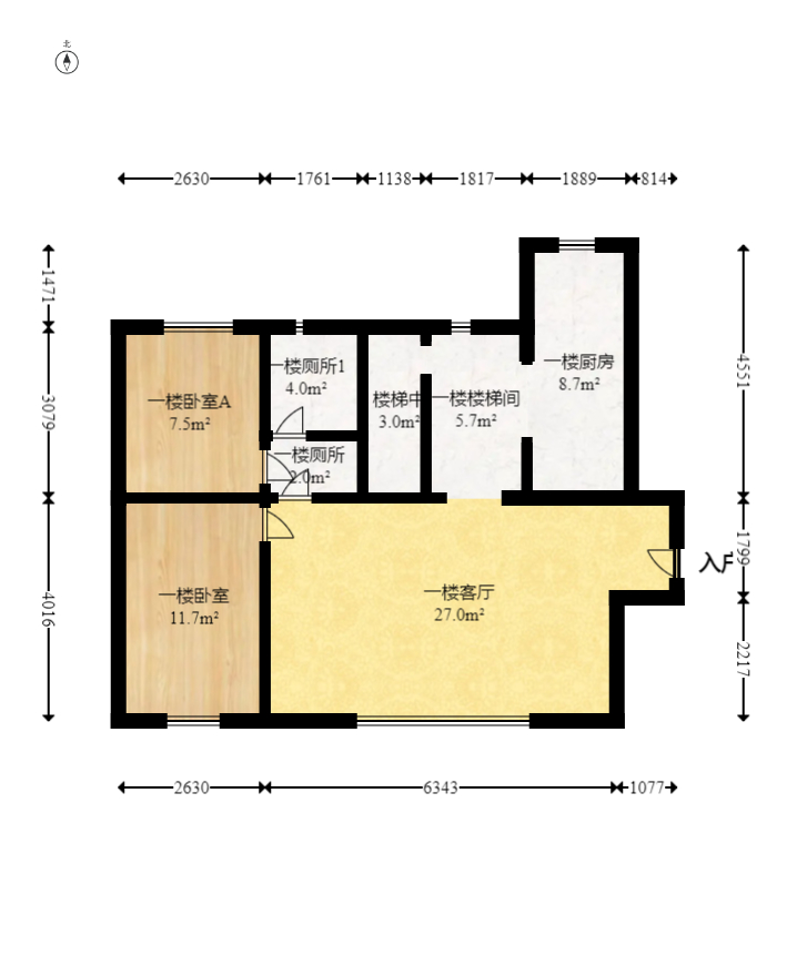 COCO蜜城  5室2厅2卫   168.00万室内图1