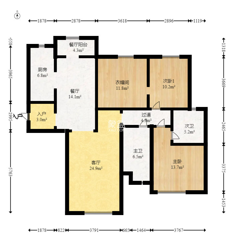 长房雍景湾  4室2厅2卫   172.00万