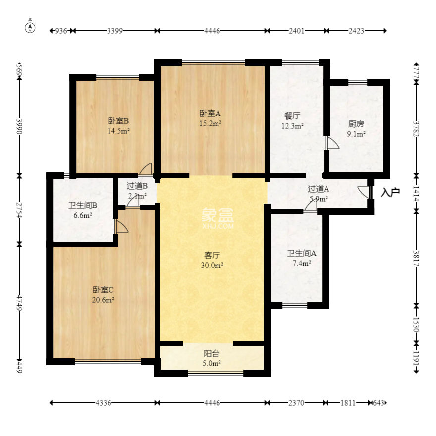 凯富漫城  3室2厅2卫   69.80万