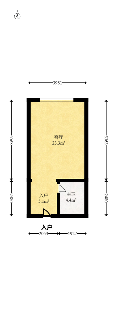 时代星城  1室1厅1卫    20.8万室内图1