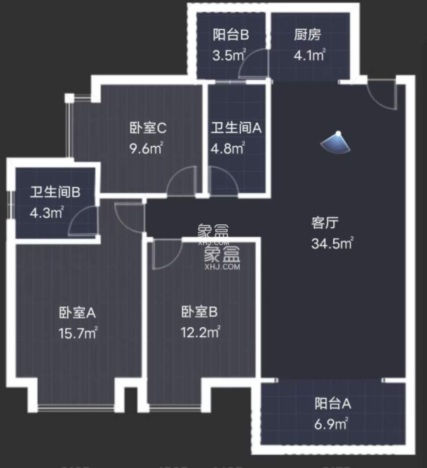 白金汉宫  3室2厅2卫   52.80万
