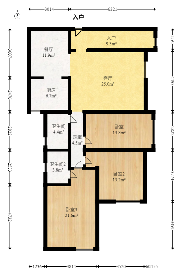 华天LOHO小镇 4室2厅2卫 60.8万 华天LOHO小镇 4室2厅2卫 60.8万户型图