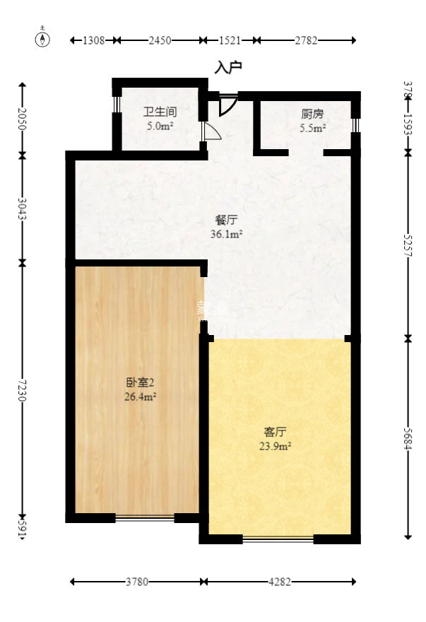 润和湘江天地（卡地亚公寓）  3室2厅2卫   134.80万
