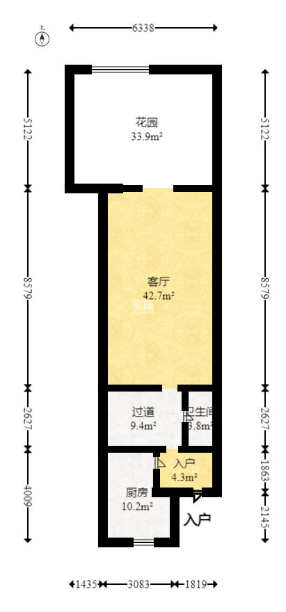 盈峰翠邸  4室2厅6卫    240.0万室内图1