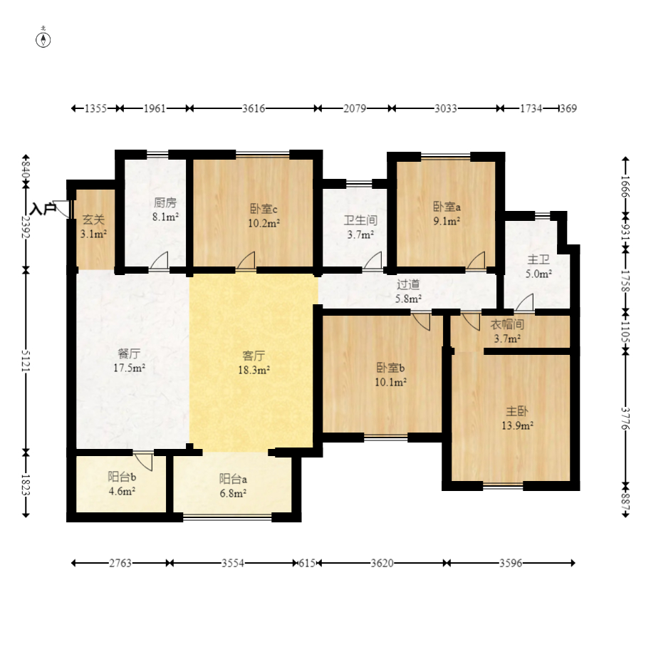 新城国际花都 4室2厅2卫 85.0万 新城国际花都 4室2厅2卫 85.0万户型图