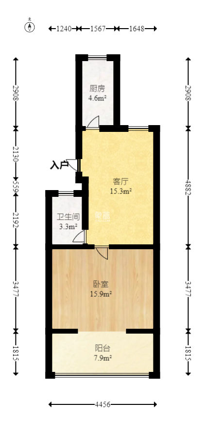 仁和家园  1室1厅1卫   45.00万