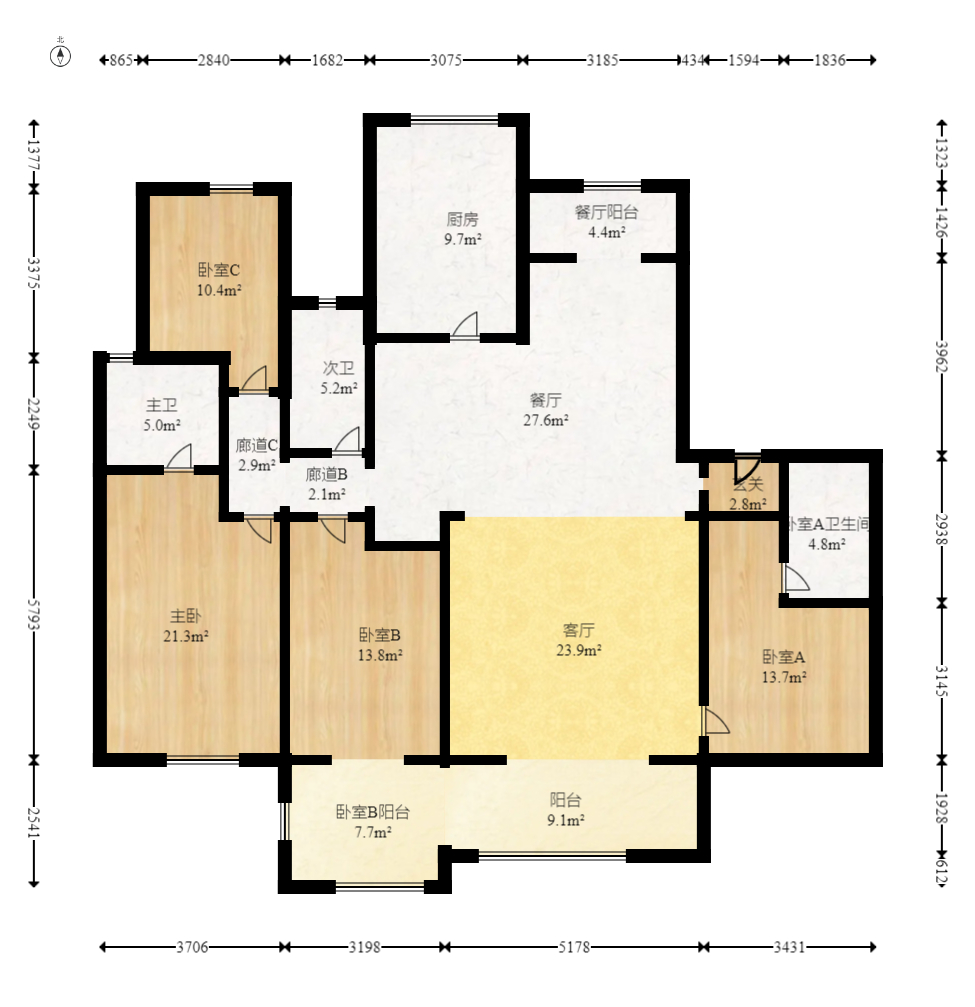 建发电建江山悦  4室2厅3卫   330.00万室内图1