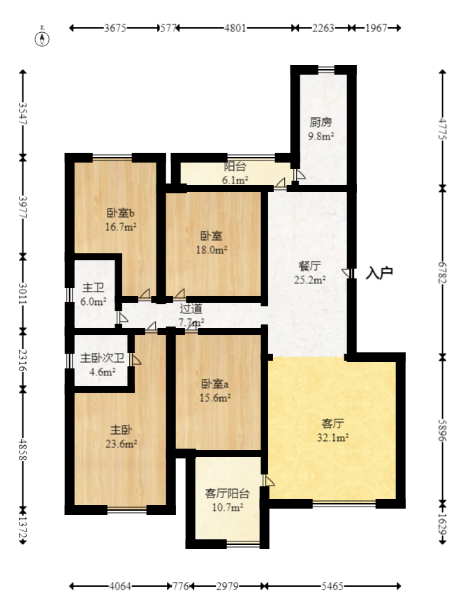 红树湾  4室2厅2卫   83.00万室内图1