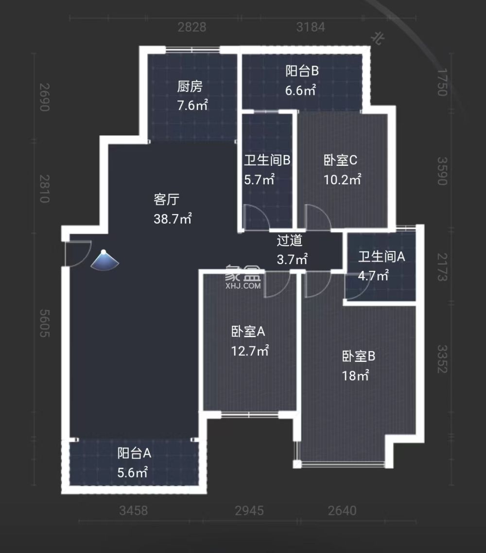 株洲锦绣江山  3室2厅2卫   117.00万
