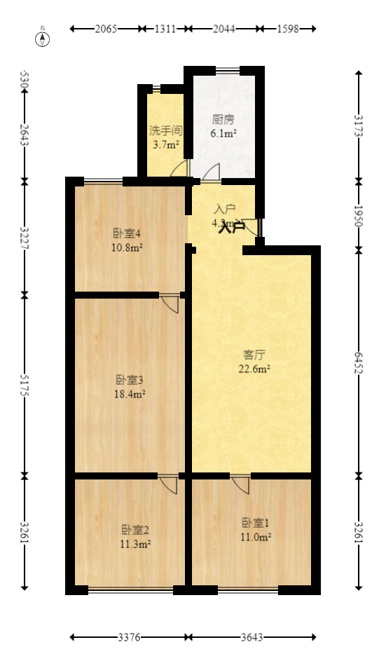 东塘电力院  2室1厅1卫   75.00万室内图1