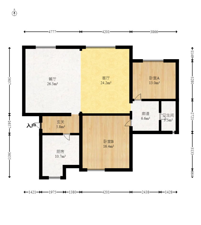 汀湘十里  4室2厅2卫   105.00万室内图1