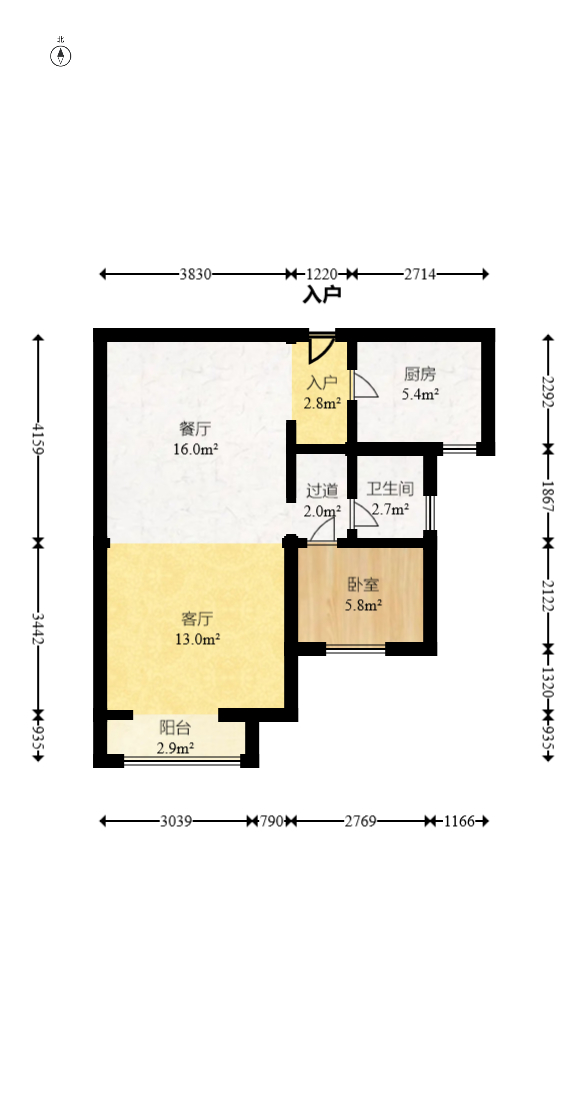 勤诚达境界城 4室2厅2卫 73.0万 勤诚达境界城 4室2厅2卫 73.0万户型图