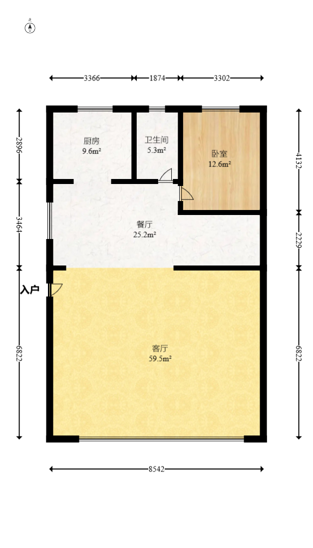 龙湖璟宸原著（龙湖紫宸）  6室3厅3卫   560.00万室内图1