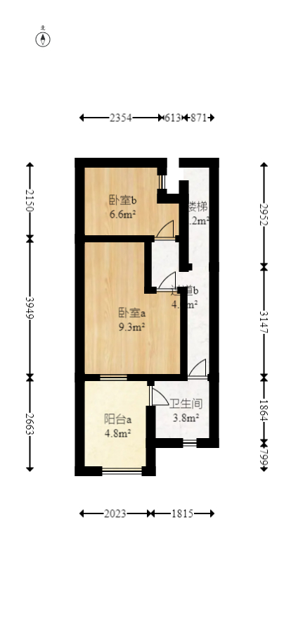百合湖滨花园  2室1厅1卫   30.00万室内图1